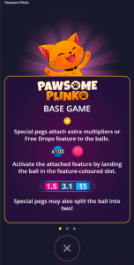 Pawsome Plinko Game rules